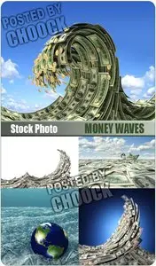 Money waves - Stock Photo
