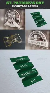 GraphicRiver Saint Patrick's Day Vintage Labels & Badges Logos