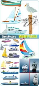 Various vessels - Stock Vector