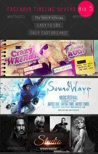 GraphicRiver - Facebook Timeline Covers Mix 5 - 15 Templates (Repost)