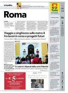la Repubblica Roma - 8 Agosto 2018