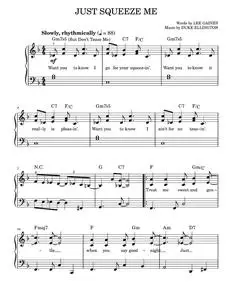 Just squeeze me - Duke Ellington (Easy Piano)