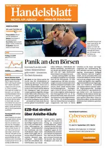 Handelsblatt News am Abend vom 05.08.2011