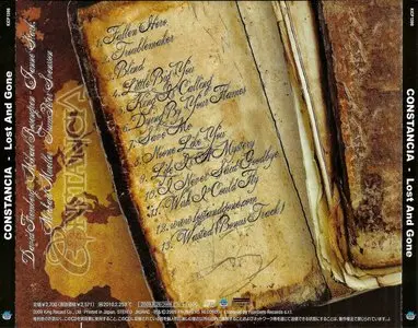 Constancia - Lost And Gone (2009) [Japanese Edition]