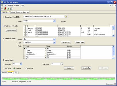 XlsToSql v1.2.1.11