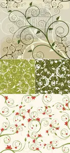 Green Floral Curves