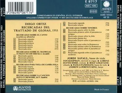 Jordi Savall - Diego Ortiz: Recercadas del Trattado de Glosas, 1553 (1990)