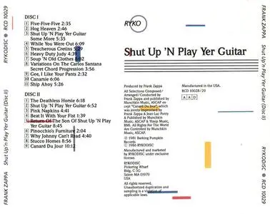 Frank Zappa - Shut Up 'N Play Yer Guitar (2CD) (1981) {1986 Rykodisc}