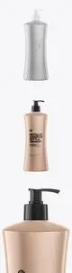 Metallic Shampoo Bottle Mockup 82057