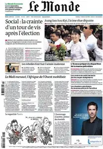 Le Monde et Supplément Economique du Mardi 3 Avril 2012