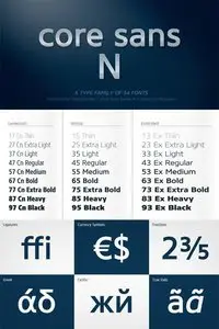 Core Sans N Font Family