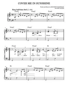 Cover Me In Sunshine - P!nk & Willow Sage Hart (Easy Piano)