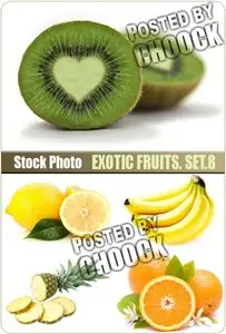 Exotic fruits. Set.8 - Stock Photo