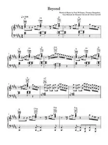 Beyond - Daft Punk (Piano-Vocal-Guitar (Piano Accompaniment))