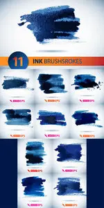 Creativemarket - Vector ink brushstroke set