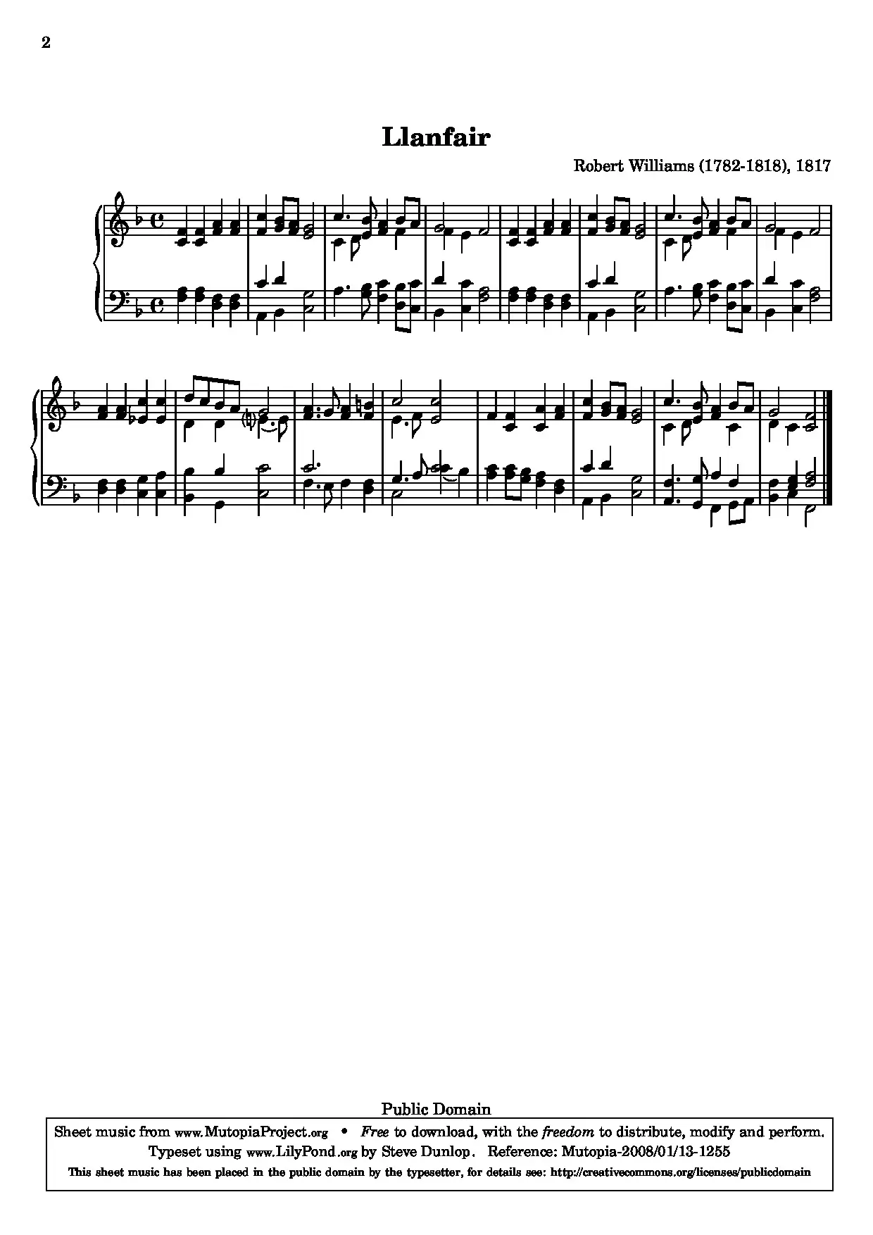 WilliamsR - Llanfair (hymntune)