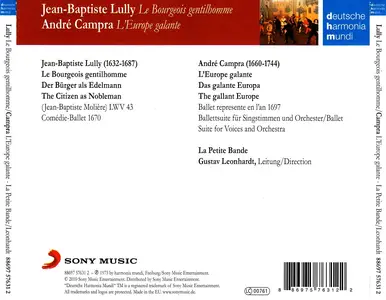 Gustav Leonhardt, La Petite Bande - Lully: Le Bourgeois gentilhomme; Campra: L'Europe galante (2010)