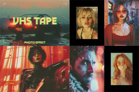 Vintage VHS Tape Photo Effect for Photoshop