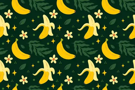 EE - Banana Fruit Seamless Pattern QM2SWJG