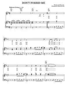 Don't Forbid Me - Garth Brooks, Pat Boone, The Fleetwoods (Piano-Vocal-Guitar)