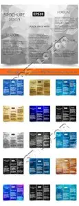 Business flyer brochure vector set - Tri fold business brochure vector set 62