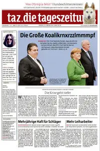 Tageszeitung TAZ vom 18 Februar 2014