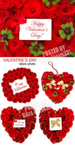 Valentine hearts & roses