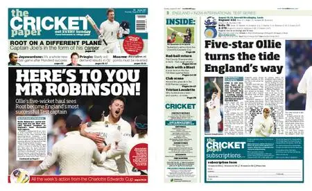 The Cricket Paper – August 29, 2021