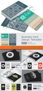 Elegant business cards vector 3