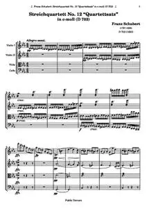 SchubertF - Streichquartett No. 12 “Quartettsatz” in c-moll