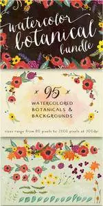 CreativeMarket - Watercolor Botanical Graphic Bundle