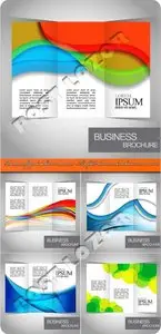 Business flyer brochure vector set - Tri fold business brochure vector set 27