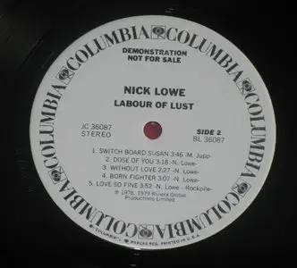 Nick Lowe - Labour of Lust (1979) [VINYL] - US, White Label Promo - 24-bit/96kHz plus CD-compatible format