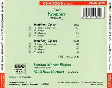London Mozart Players, Matthias Bamert - Franz Krommer: Symphonies Op.40 & Op.102 (1994)