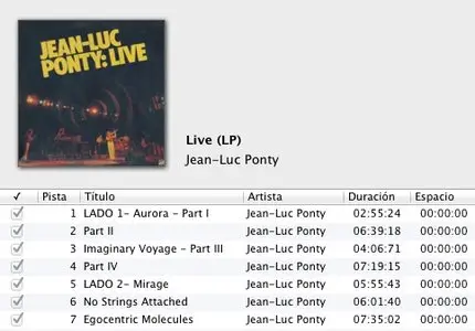 Jean-Luc Ponty ‎- Live (1979) US 1st Pressing - LP/FLAC In 24bit/96kHz