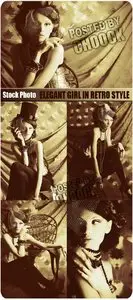 Stock Photo: Elegant girl in retro style