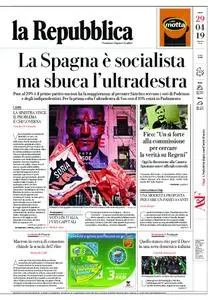 la Repubblica – 29 aprile 2019