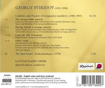 Sigvards Klava, Latvian Radio Choir - Georgy Sviridov: Canticles and Prayers (2018)