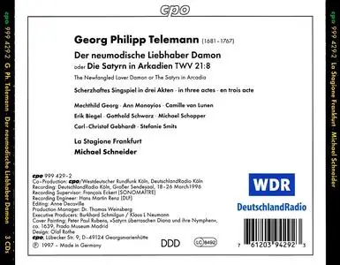 Michael Schneider, La Stagione Frankfurt - Georg Philipp Telemann: Der neumodische Liebhaber Damon (1997)