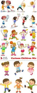 Vectors - Cartoon Children Mix
