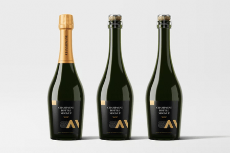 Champagne Bottle Mockup CXBYSH3