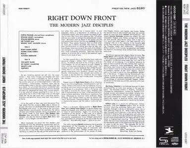 The Modern Jazz Disciples - Right Down Front (1960) {2013 Japan Prestige New Jazz Chronicle SHM-CD HR Cutting Series}