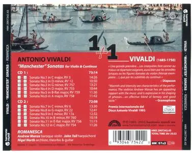 Andrew Manze, Romanesca - Vivaldi: "Manchester" Sonatas (1993)
