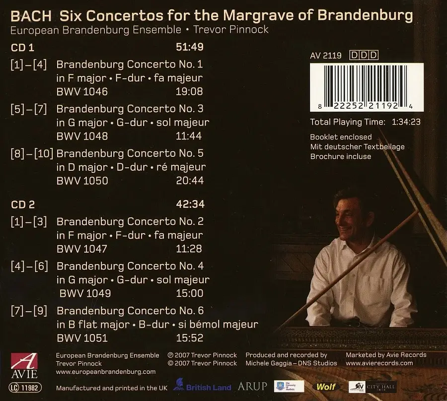 Trevor Pinnock, European Brandenburg Ensemble - Bach: Six Concertos for ...