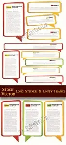Stock Vector - Long Sticker & Empty Frames
