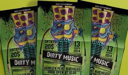 Dirty music Flyer