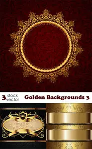 Vectors - Golden Backgrounds 3