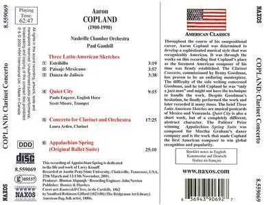 Paul Gambill, Nashville Chamber Orchestra - Aaron Copland: Appalachian Spring, Clarinet Concerto, Quiet City (2002)