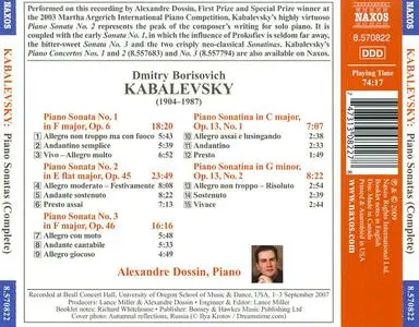 Alexandre Dossin - Dmitri Kabalevsky: Piano Sonatas (Complete) (2009)