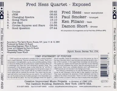 Fred Hess - Exposed (2001) {CIMP Records CIMP #249}